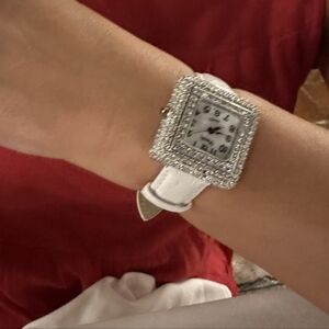 Sparkling rhinestones watch from Xonau  square shape quartz